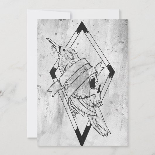 異教的ゴシックドクロアート シーズンカード (正面)