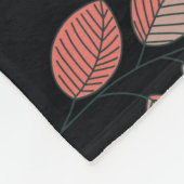 異方性葉のシームレスパターン フリースブランケット (角)