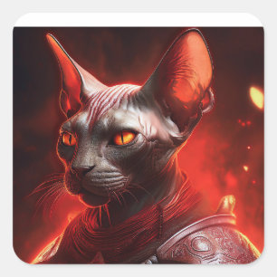 異星のスフィンクス猫戦士 スクエアシール