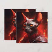異星のスフィンクス猫戦士 招待状 (正面/裏面)