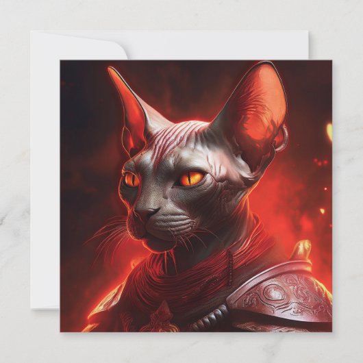 異星のスフィンクス猫戦士 招待状 (正面)