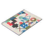 異様なデザインの生成アートワークのグラフィック ノートブック (左側)