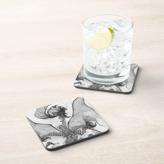 異様な骨の恐怖モンスターの芸術のコースター コースター (右側)