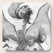 異様な骨の恐怖モンスターの芸術のコースター コースター (正面)