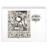 異様な17世紀のQuarlesの紋章のカレンダー カレンダー (カバー)