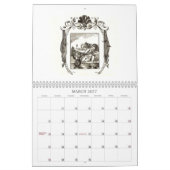 異様な17世紀のQuarlesの紋章のカレンダー カレンダー (3月 2027)