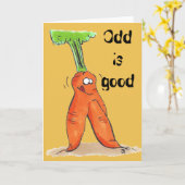 異様よいにんじんの挨拶状はです カード (黄色い花)