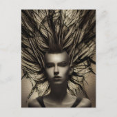 異端症エテリアール超現実的抽象芸術女性 ポストカード (正面)