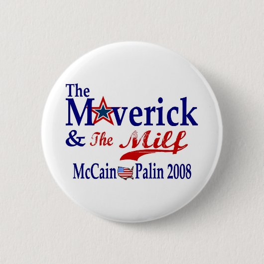 異端者およびmilf 缶バッジ (正面)