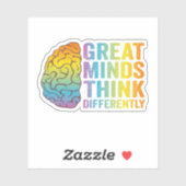 異素晴らしなる考え神経発散性の心 シール (シート)