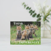 異考えなるキツネ ポストカード (スタンド正面)