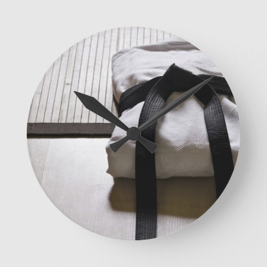 畳の上の柔道 ラウンド壁時計 (正面)