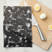 疎葉迷彩柄 キッチンタオル (四つ折り)