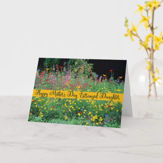 疎遠になった娘のための母の日のカード カード (黄色い花)
