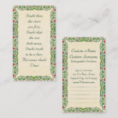 疑いのあなたは星火です; ことを疑って下さい 名刺 (正面/裏面)