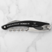 疑いのあるときは、それをネジで締め付ける。モノグラムエレガントコルクねじ ソムリエナイフ (裏面)