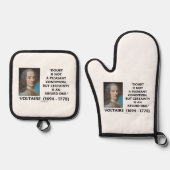 疑いのない快適な条件の確実性ヴォルテール 鍋つかみ&鍋敷きセット (正面)