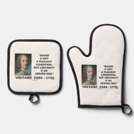 疑いのない快適な条件の確実性ヴォルテール 鍋つかみ&鍋敷きセット