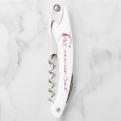 疑いの中でネジを入れる – おもしろいモノグラムコルクねじ ソムリエナイフ (正面)