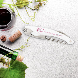 疑いの中でネジを入れる – おもしろいモノグラムコルクねじ ソムリエナイフ