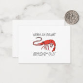 疑いの時にエビを取り出す ノートカード (正面/裏面インサイチュ)