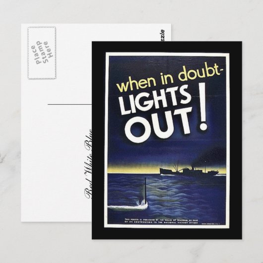 疑いの時は消灯！ ポストカード (正面/裏面)