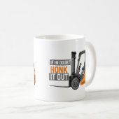 疑いもし深くフォークリフトの運転士をおもしろい追い出す コーヒーマグカップ (正面右)