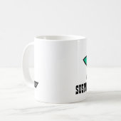 疑いをもってかわいいマグ コーヒーマグカップ (正面左)