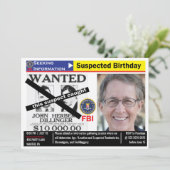 疑おもしろい疑情報を求める誕生日 招待状 (スタンド正面)