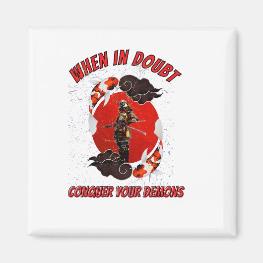 疑わしいときは、悪霊を征服しなさい マグネット (正面)