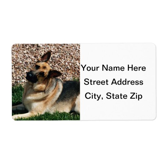 疑わしいドイツの羊飼い ラベル (正面)