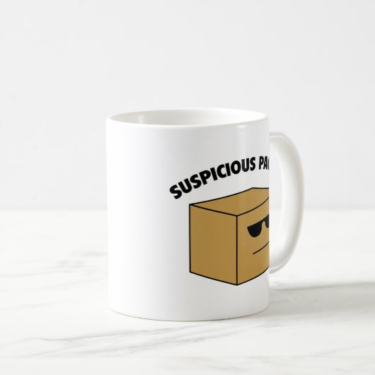疑わしいパッケージコーヒーマグ コーヒーマグカップ (正面右)