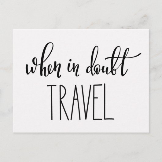 疑わしい場合の旅行 ポストカード (正面)