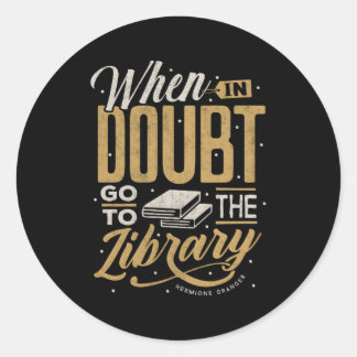 疑わしい場合は図書館へ ラウンドシール