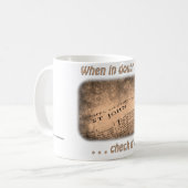 疑わしい場合…マグをチェック コーヒーマグカップ (正面左)