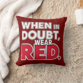 疑わしい場合，衣服赤 クッション (ブランケット)