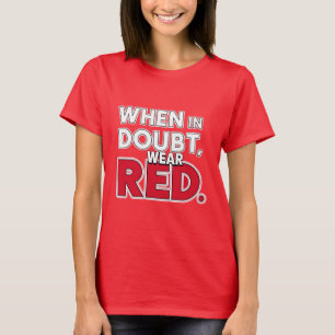 疑わしい場合,衣服赤 Tシャツ