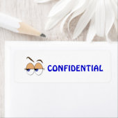 疑わしい目を横目で機密を見る ラベル (インサイチュ)