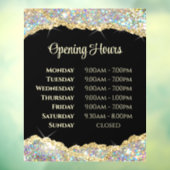 疑似グリッター営業時間窓用ステッカー ウィンドウサイン (シート3)