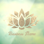 疑似箔の蓮の花の窓シール ウィンドウサイン (シート3)