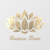 疑似箔の蓮の花の窓シール ウィンドウサイン (シート)