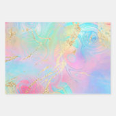 疑似箔詳細抽象芸術 エレガント ラッピングペーパーシート (正面)