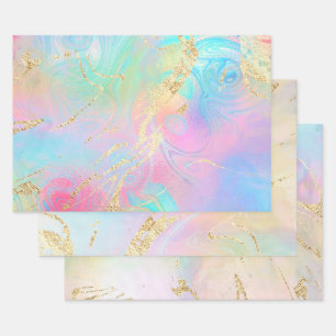 疑似箔詳細抽象芸術 エレガント ラッピングペーパーシート