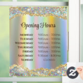 疑似虹彩ゴールドホイルグリッター営業時間 ウィンドウサイン (ホーム)