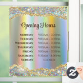 疑似虹彩金箔グリッター営業時間 ウィンドウサイン (ホーム)