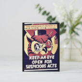 疑保わしい行為に目を向ける ポストカード (スタンド正面)