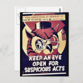 疑保わしい行為に目を向ける ポストカード (正面/裏面)
