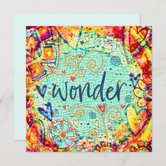 疑問に思かわいらし感動的やる気を起こさせるおもしろい サンキューカード (正面/裏面)