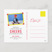 疑問に思すごいHappy-dosy New Year写真 シーズンポストカード (裏面)