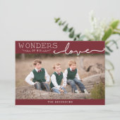 疑問に思の恋のカスタムカラークリスマス シーズンカード (スタンド正面)